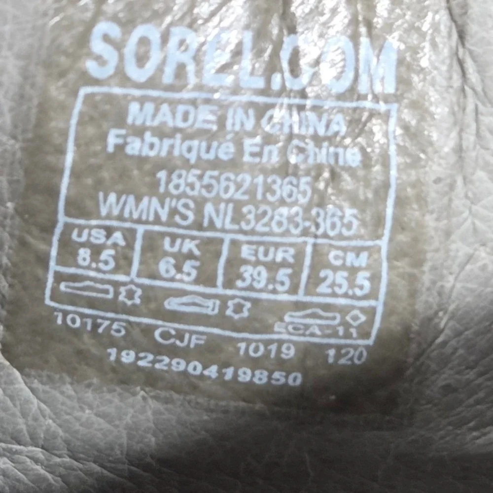 Sorel Joanie II Mule Sandal Peep Toe Wedge Women 8.5 Brown Grey NL3283-365